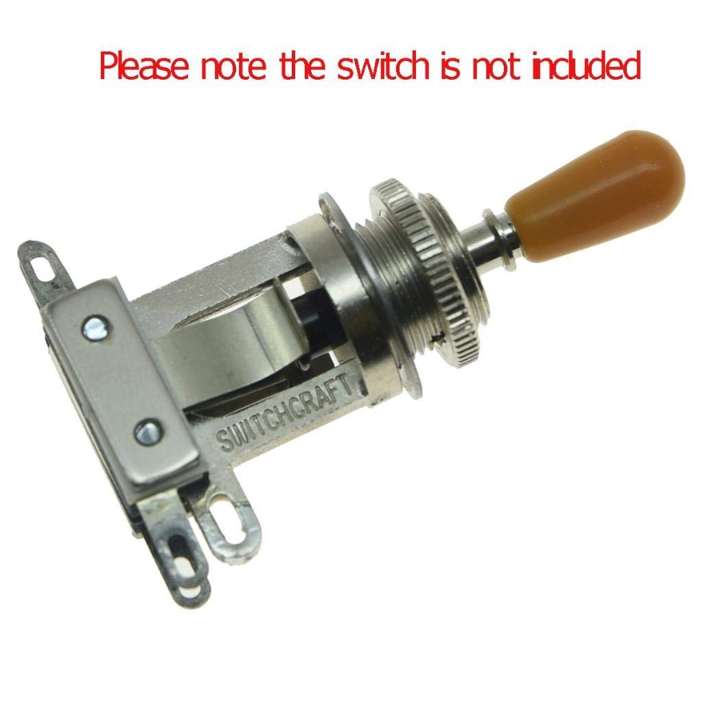 KAISH Plastic 5-Pack American Thread 3 Way Toggle Switch Tip Switch Knob Cap for LP with Switchcraft Switch Cream